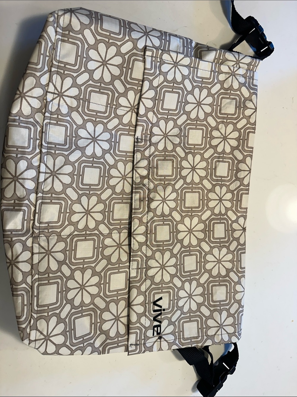 Vive Beige Floral Crossbody Bag